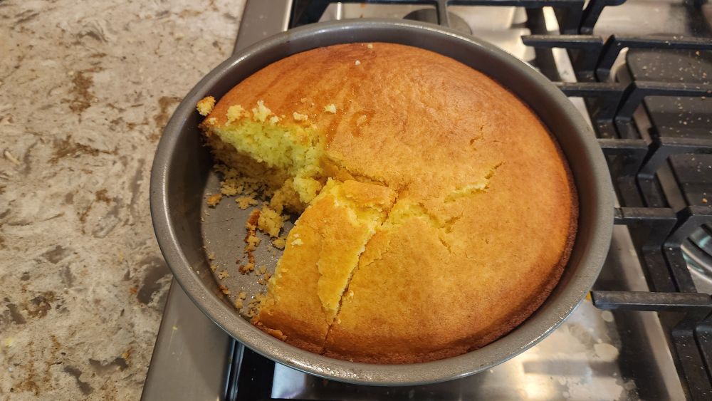 Pan of cornbread 