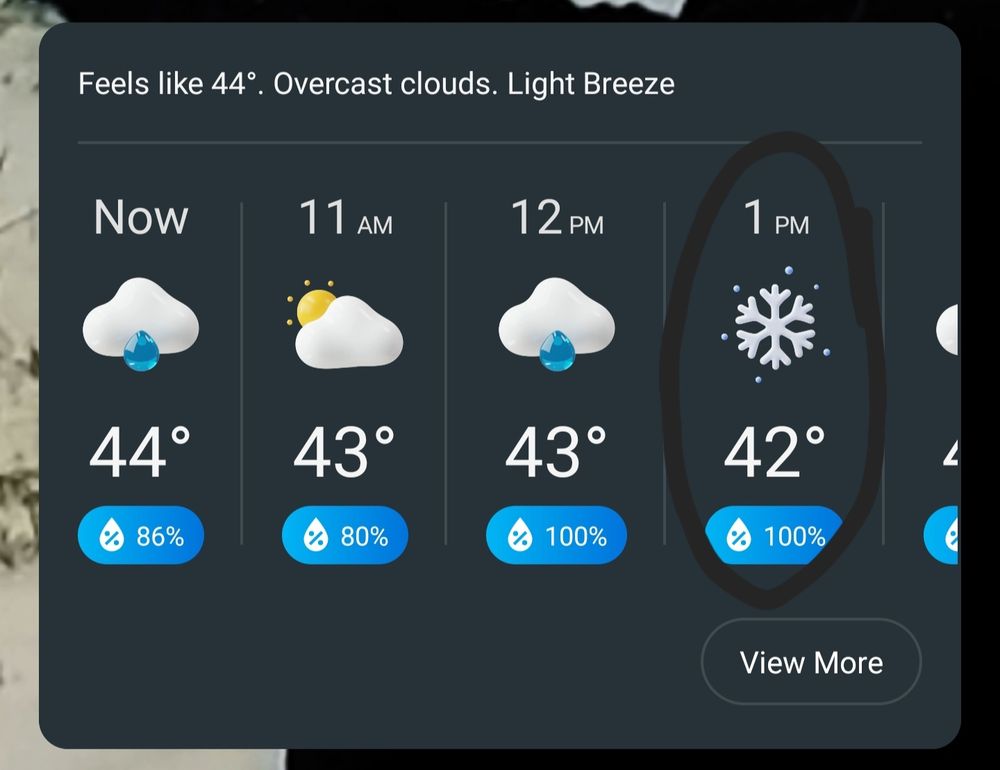 California weather, snow probability 