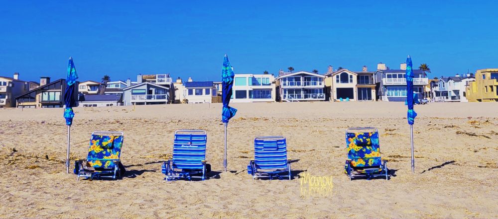 Photo of vacant chairs and vibrant blues. California beaches ⛱️ 