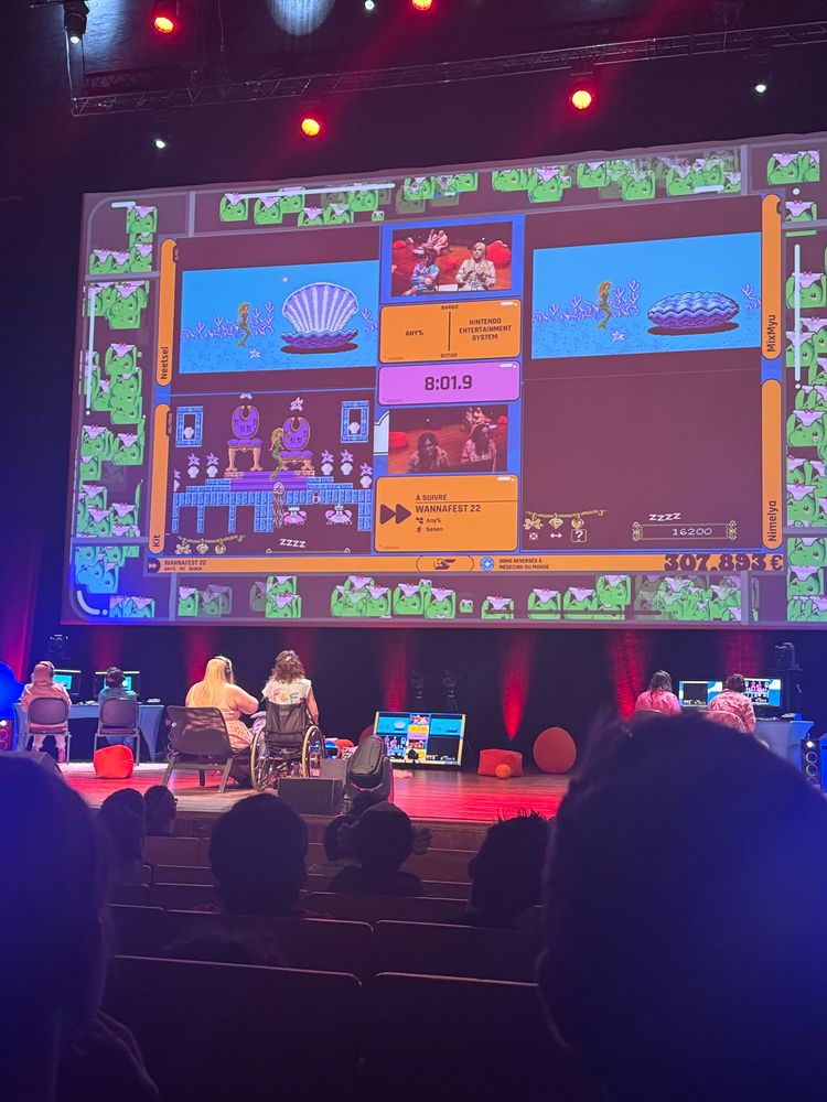 Écran de run avec les runneurs reuses, sur le jeu Barbie SNES