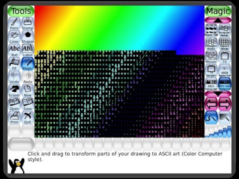 ASCII Art in Tux Paint