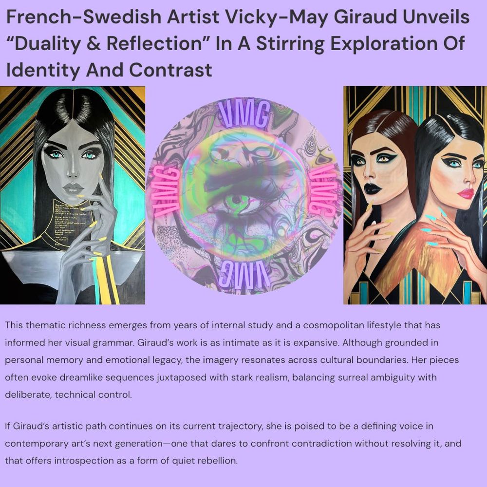 Artist Highlight piece on the artist, Vicky-May Giraud