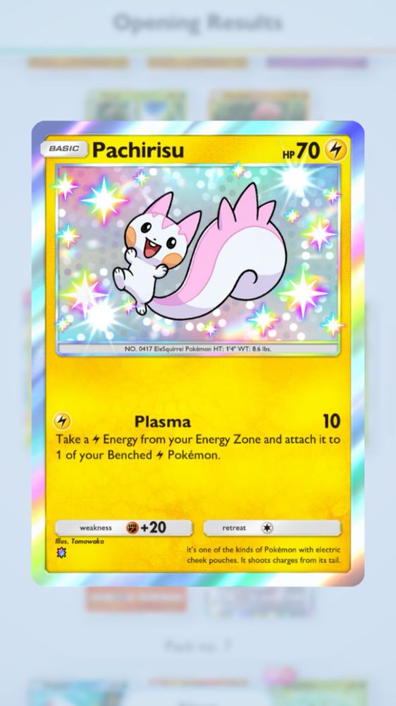 Shiny Pachirisu card