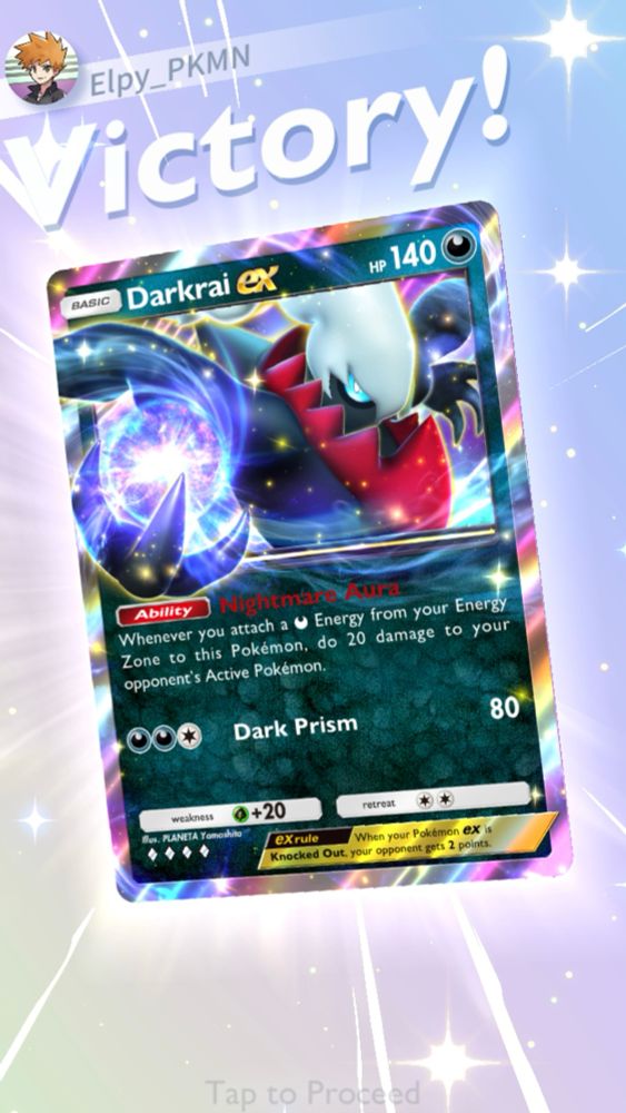 Victory!
Darkrai EX