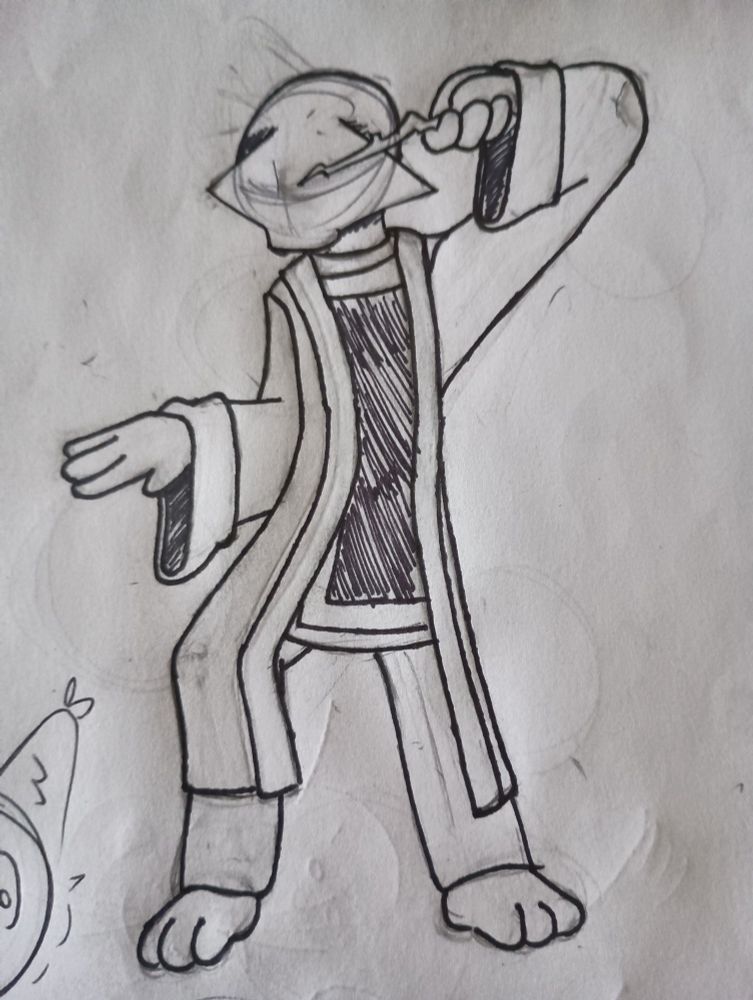 Wizard cat in dramatic pose with wand