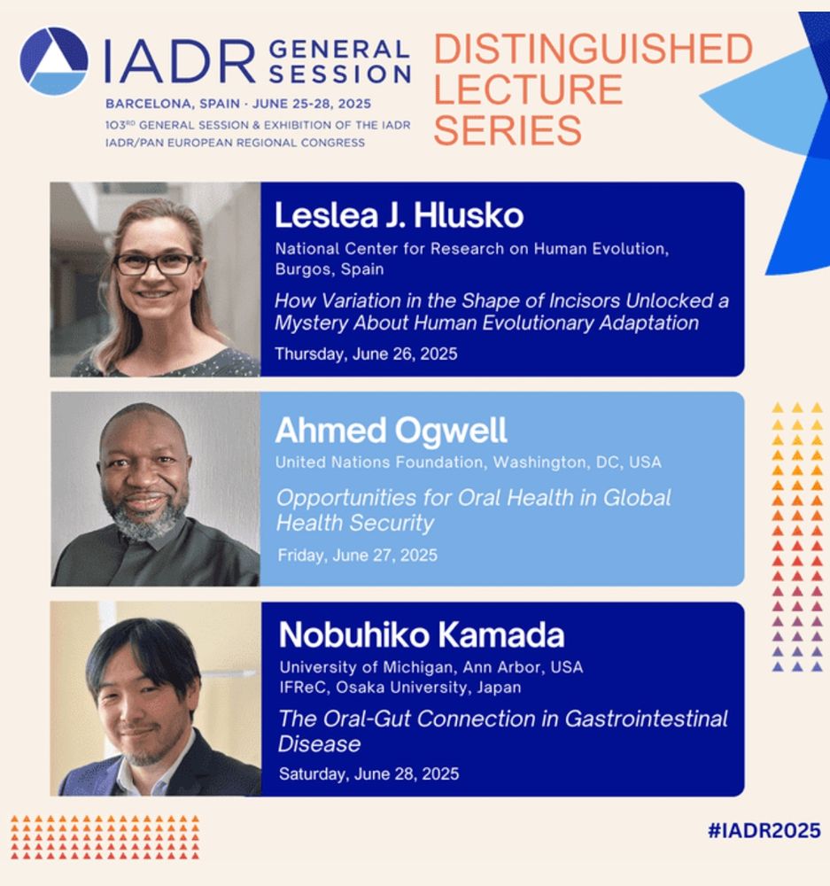 List of the 3 distinguished lecturers: Leslea, Ahmed Ogwell, and Nobuhiko Kamada