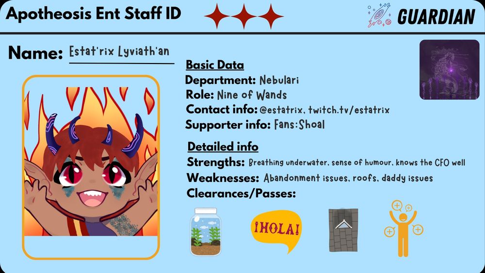 staff card for Vtuber Estatrix