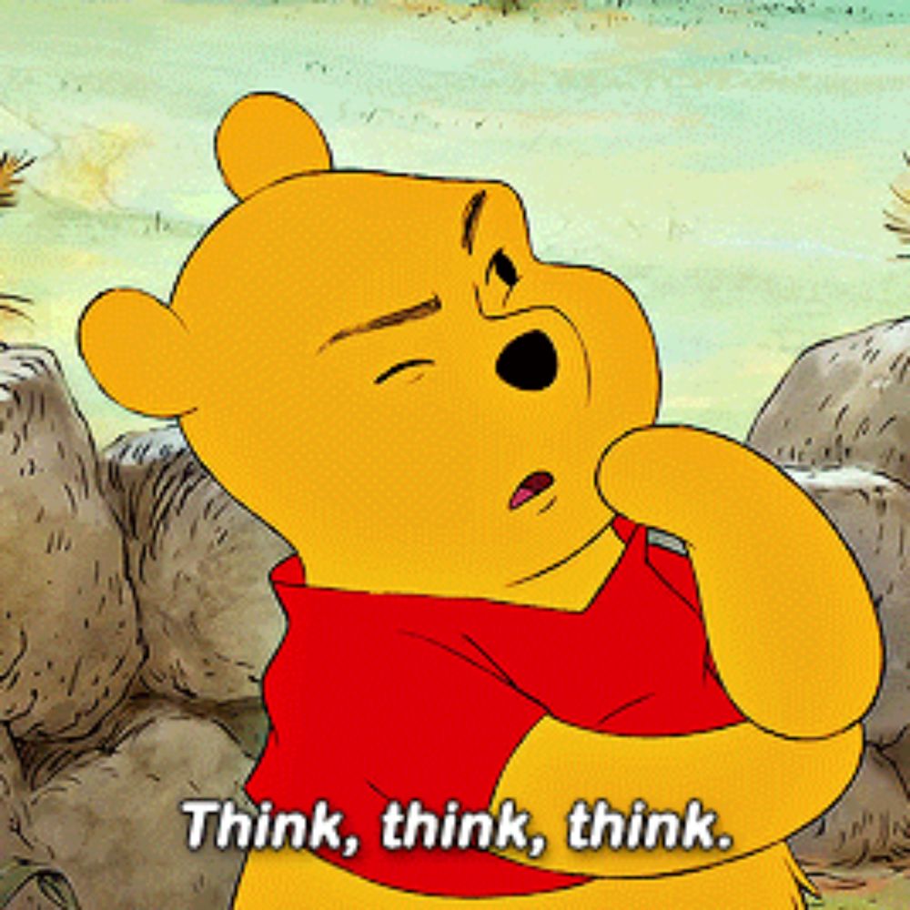 Pooh Think GIF