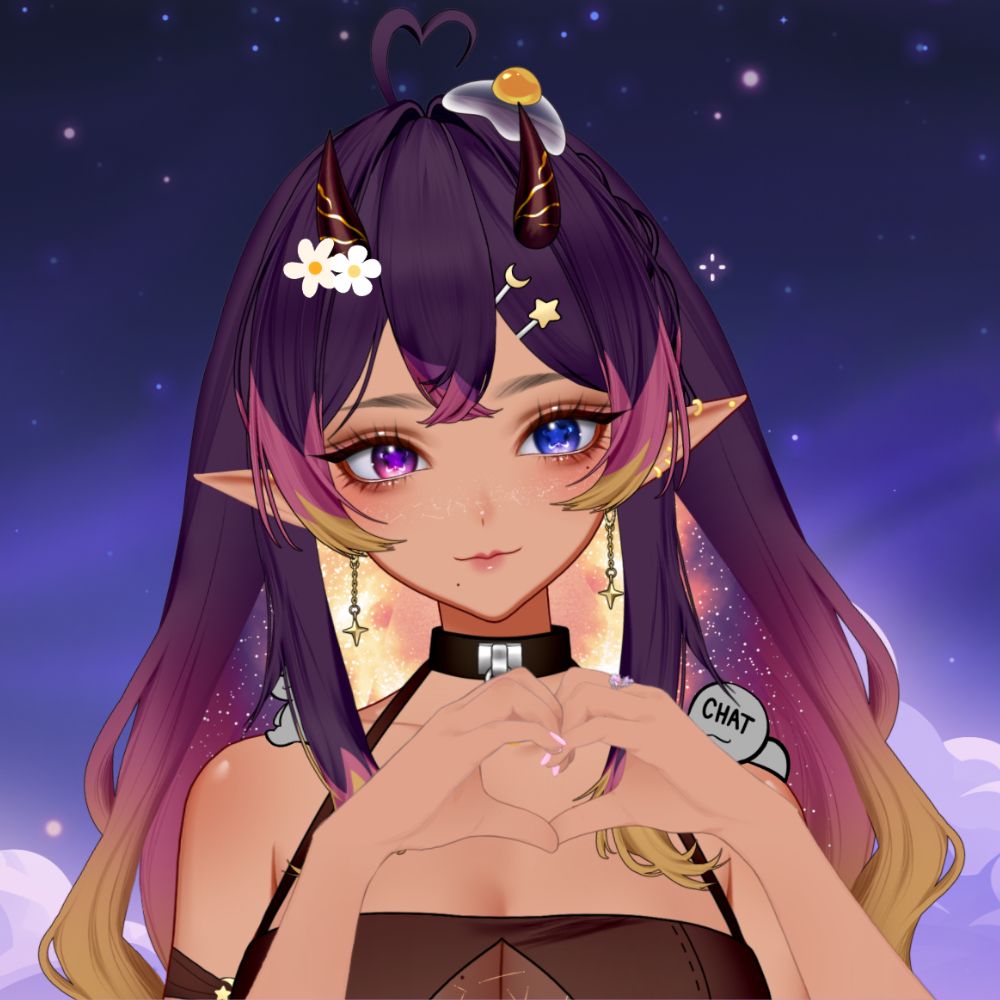 moon's OC holding up heart hands