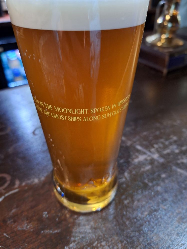 A pint of Ghost Ship pale ale.