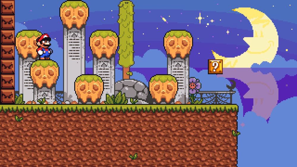 Tori Roberts’ remake of the Super Mario Land 2 Pumpkin Zone bonus level.