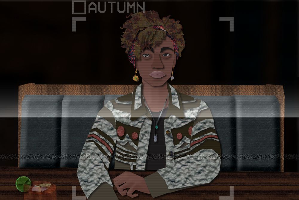 Drawing of Autumn from Lost Records video game