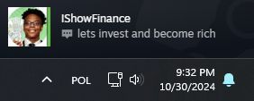 Steam direct message from IShowFinance: lets invest and become rich