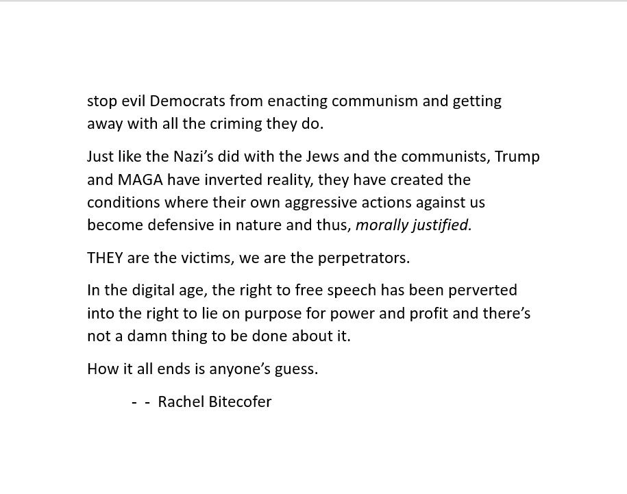 The words from Rachel Bitecofer's latest article at https://open.substack.com/pub/thecycle/p/trump-maga-and-the-breaking-of-the?r=q73tk&utm_campaign=post&utm_medium=email