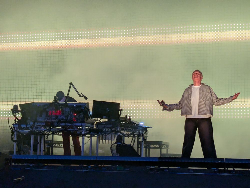 Underworld on stage at Heritage Live gig at Audley End August 3rd 2025