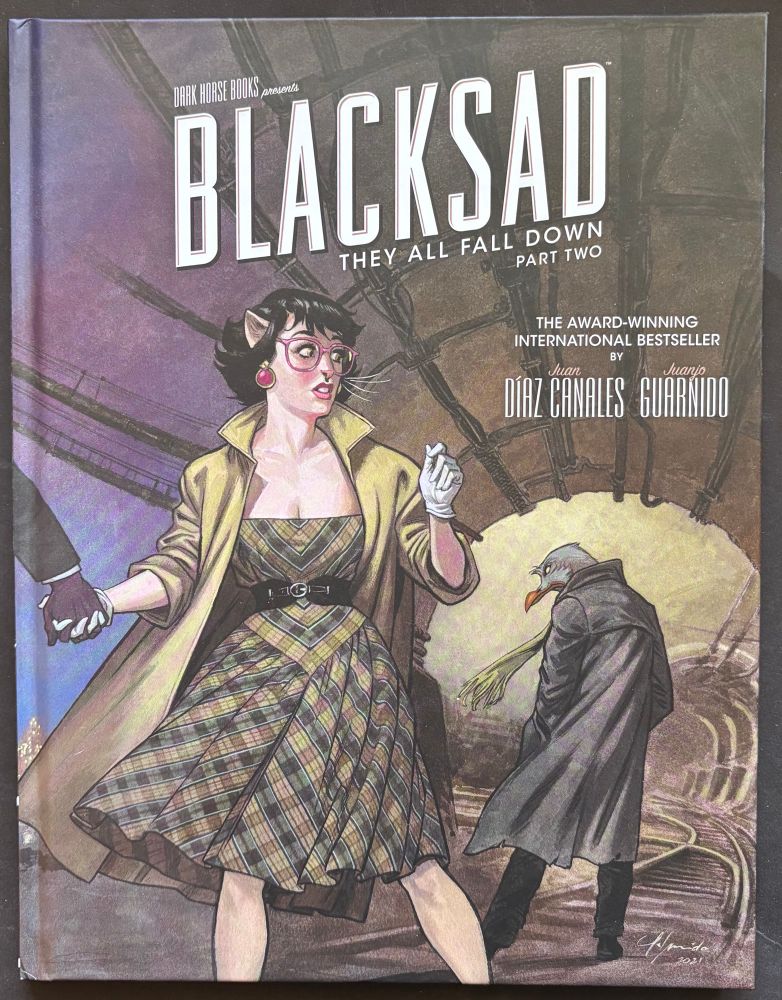 Cover of Blacksad: They All Fall Down, Part Two by Juan Diaz Canales & Juanjo Guarnido. 