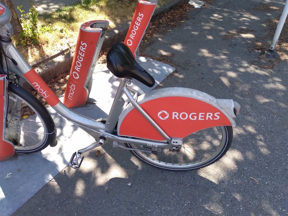 Flagging a bike problem by inverting seat