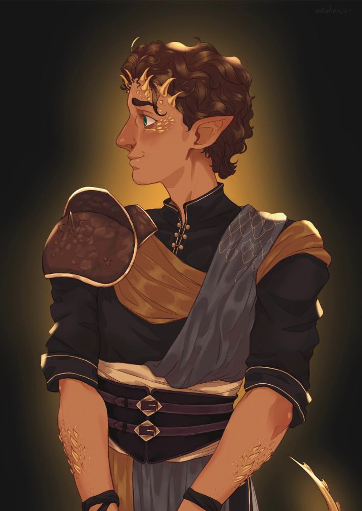 portrait of xantheus auregan from altheya: the dragon empire