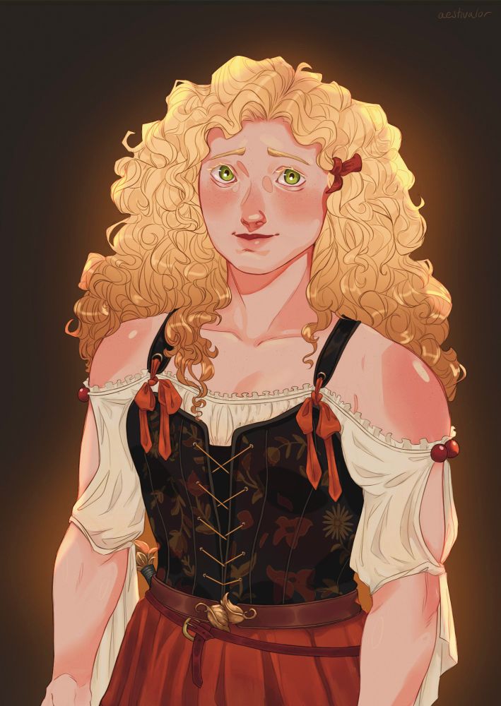 portrait of daisy thistleheart from altheya: the dragon empire by highrollers dnd
