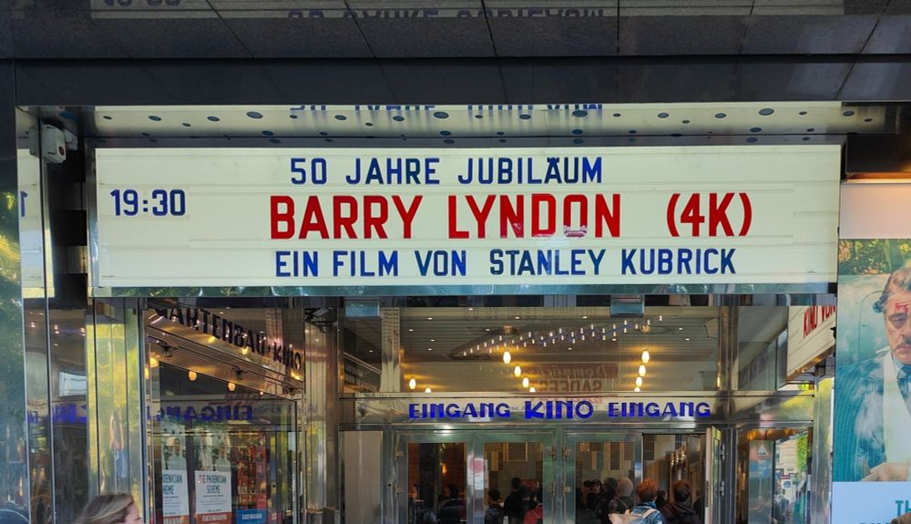 Movie marquee for Barry Lyndon (1975) in 4K at Gartenbau Cinema in Vienna 