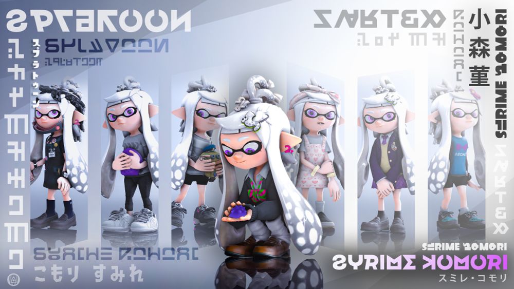 Surime Komori

小森 菫

Age: 16



Sumire Komori is a 16-year-old girl defined by her quiet presence and fragile sense of self. Slightly hunched in posture, with frizzy pure white hair she never quite manages to tame and pale violet eyes that rarely meet another’s, she slips through her school life almost unnoticed. Social interactions leave her fidgeting—tugging at her sleeves, picking at her bag straps, or speaking in hurried fragments that tumble into silence. While she is far from confident and academically struggles in most subjects, Sumire’s problem is not laziness but a lingering inability to process lessons quickly or articulate herself well. Teachers describe her as “trying” but “unfocused,” while peers often mistake her quietness for disinterest.

Deep down, Sumire longs to be seen and understood but her fear of failure keeps her silent. Her journey is not one of sudden transformation but of slow hesitant steps—each small act of courage, each moment of kindness returned, carrying her a little closer to discovering that even someone as shy, awkward, and uncertain as herself has a place in the world.



Splatoon Inkling Typefaces by frozenpandaman

Splatoon Round Script Typefaces by jacebeleren
Splatoon Deepsea fonts by Kirbypost-Generator

Splatoon Alterna Script Typefaces by addnin

Splatoon Square Typefaces and Sign Types by ardnin (Deciphered by Rassicas and MaidCactus)



Splatoon belongs to Nintendo