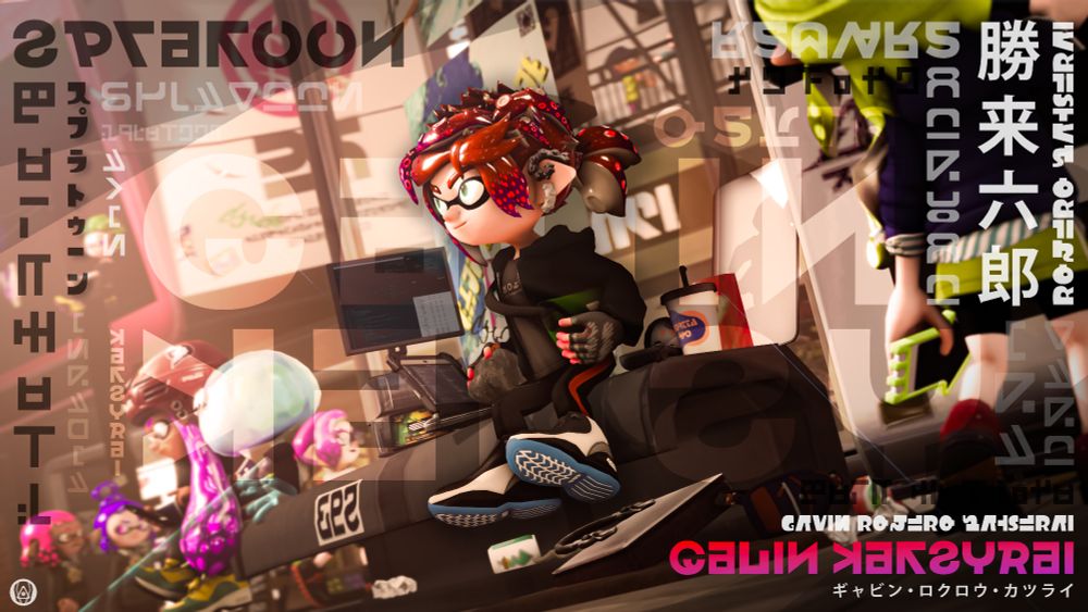 Gavin Rokurō Katsurai, known almost exclusively by his nickname as Grock, is a 15-year-old techno-prodigy with a smirk, a soldering iron, and a big basalt rock named Rocky. A Inkadian Inkling with Octoling Heritage and Half-Scottish, half-Japanese, and entirely insufferable, Gavin is Eli Kraken’s best (and only) friend and the kind of kid who'd rather rewrite a CPU’s thermal behavior than go to a party. Gavin speaks fluent code, argues with authority, and has more gadgets than any reasonable person. He’s often seen lugging a homemade 50-inch “laptop” around, and when he’s not pranking the school’s IT system or installing Linux on a toaster, he’s muttering to his beloved pet rock companion, Rocky. He's mischievous, brilliant, sarcastic, socially selective, and impossible to read — unless you're Eli, who somehow understands him completely.

CHARACTER PROFILE

 Name Details:

Nickname: Grock

Legal Name: Gavin Rokurō Katsurai

Scottish Defacto Name: Gavin Inkson

Japanese Legal Name: Katsurai Rokurō (勝来 六郎)

 

Age & Species:

Age: 15

Species: Inkling with partial Octoling heritage

Gender Identity: Male

Cultural Background: Mixed Scottish-Japanese

 

Appearance:

Ink Color: Burgandy with brown mix with purple and red mix gradient and red spots  undertones

Eyes: Light cyan blue with subtle circuitry-like patterns

Tentacle Style: A Mess of Long and and assortment of Inkling and Octoling Tentacles lighting up like LED fiber-optic streaks running through them

Height: Slightly taller than Eli, often has slouched posture

Clothing Style: Tech-gremlin chic: oversized hoodie, fingerless gloves, tool belt, aviators, tinted visor, or goggles, laceless sneakers

Signature Accessory: “The Brick” – a custom 50-inch thick laptop in a reinforced sling along with two PC towers and a 27 inch Monitor