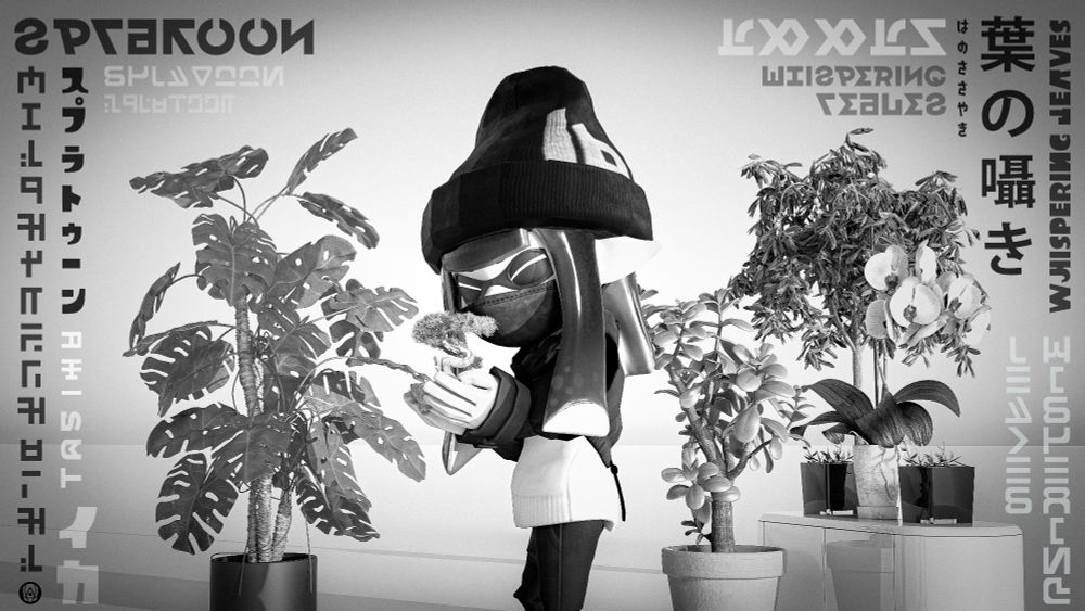 "In the hush of the garden, she stood—silent, unmoving, cloaked in black as if woven from the night itself. The bonsai’s fragrance reached her through the fabric of her mask, a whisper of something old, something patient. She didn’t need words; the world spoke in the rustling of leaves, in the weight of stillness. And in that moment, with her eyes closed, she listened."





Featured:

Elara Nightfall





Elara Nightfall created by Me.



Special Thanks

@/RIEN__Louis @/H3ARTlessArtist



Model Rigs by

@/TeenageApple


Splatoon Inkling Typefaces by frozenpandaman
Splatoon Round Script Typefaces by jacebeleren
Splatoon Square Typefaces 

Splatoon Alterna Script Typefaces by addnin

by ardnin (Deciphered by Rassicas and MaidCactus)



Plantation models sourced from Blenderkit



Splatoon belongs to Nintendo