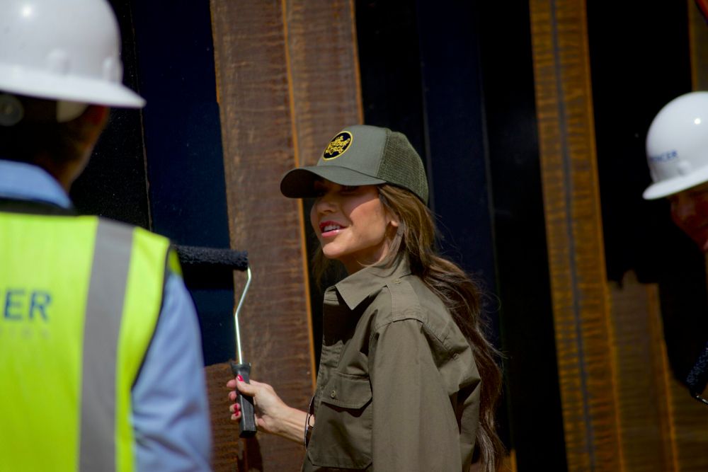 Secretary Kristi Noem announced Tuesday that President Donald Trump wants the border barrier with Mexico painted black.