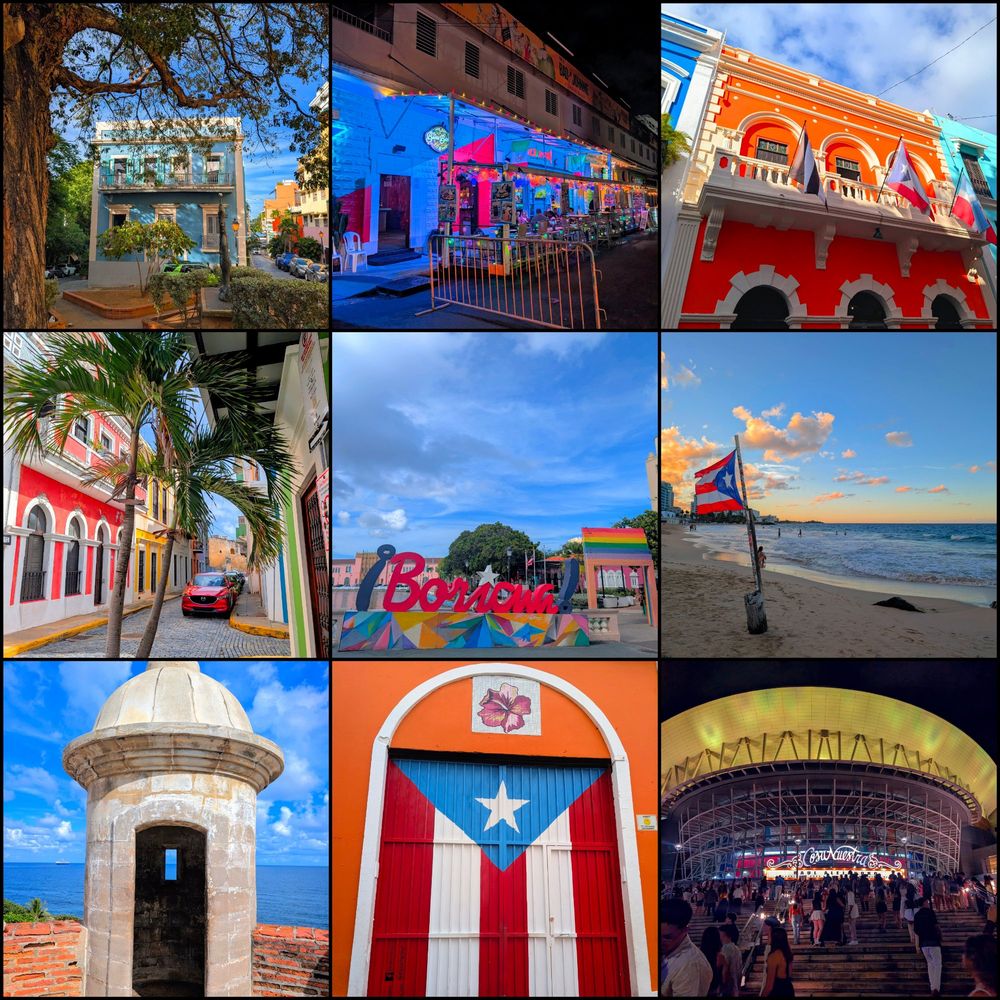 A collage showing various pictures taken on San Juan, Puerto Rico 