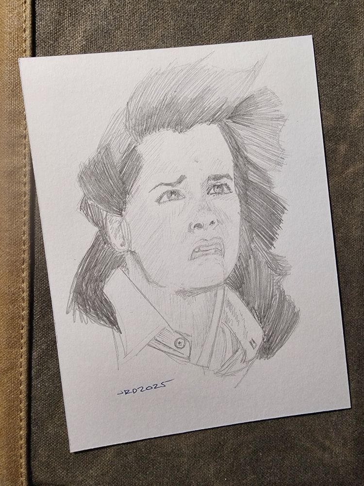 Pencil sketch by Robert Deans of Catherine Mary Stewart 