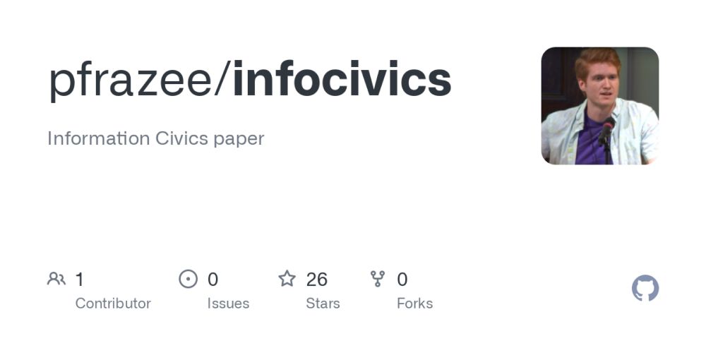 GitHub - pfrazee/infocivics: Information Civics paper