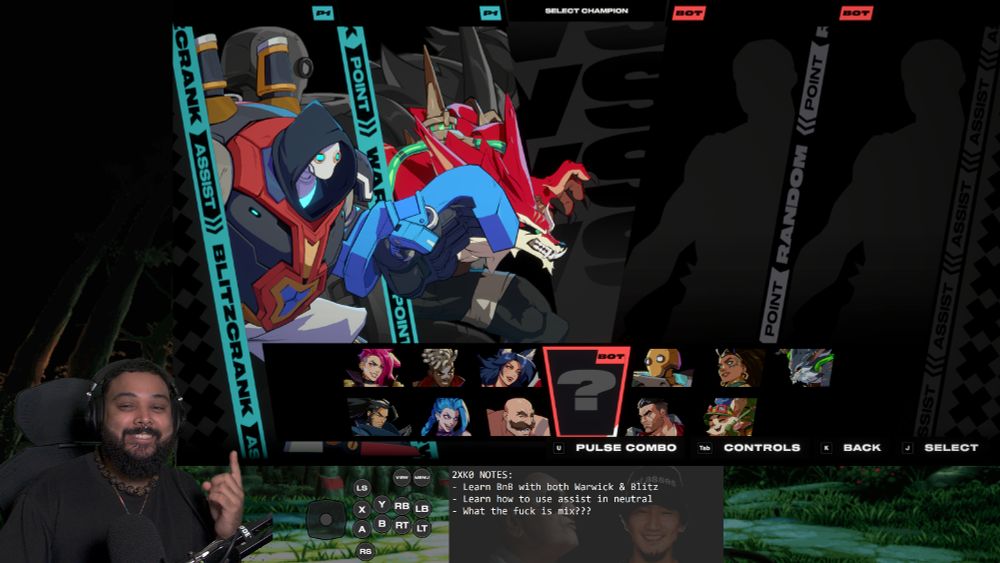 Seb (me) in my stream layout with Warwick and Blitzcrank on the CSS