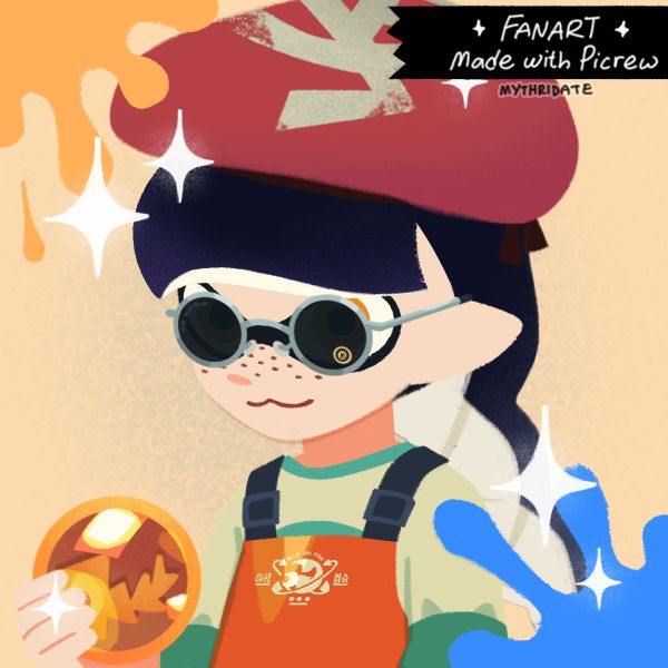 my OC mimi as a squid kid...