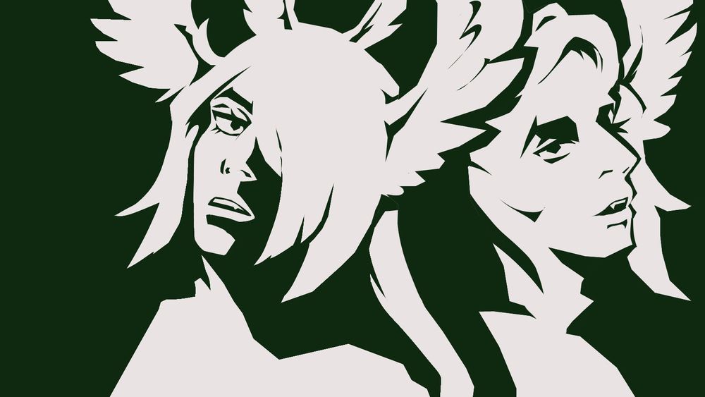 notan study for my huevember day 2 painting based off A Different Man (2024)