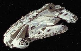 the millenium falcon space ship which has saved the space world a few times