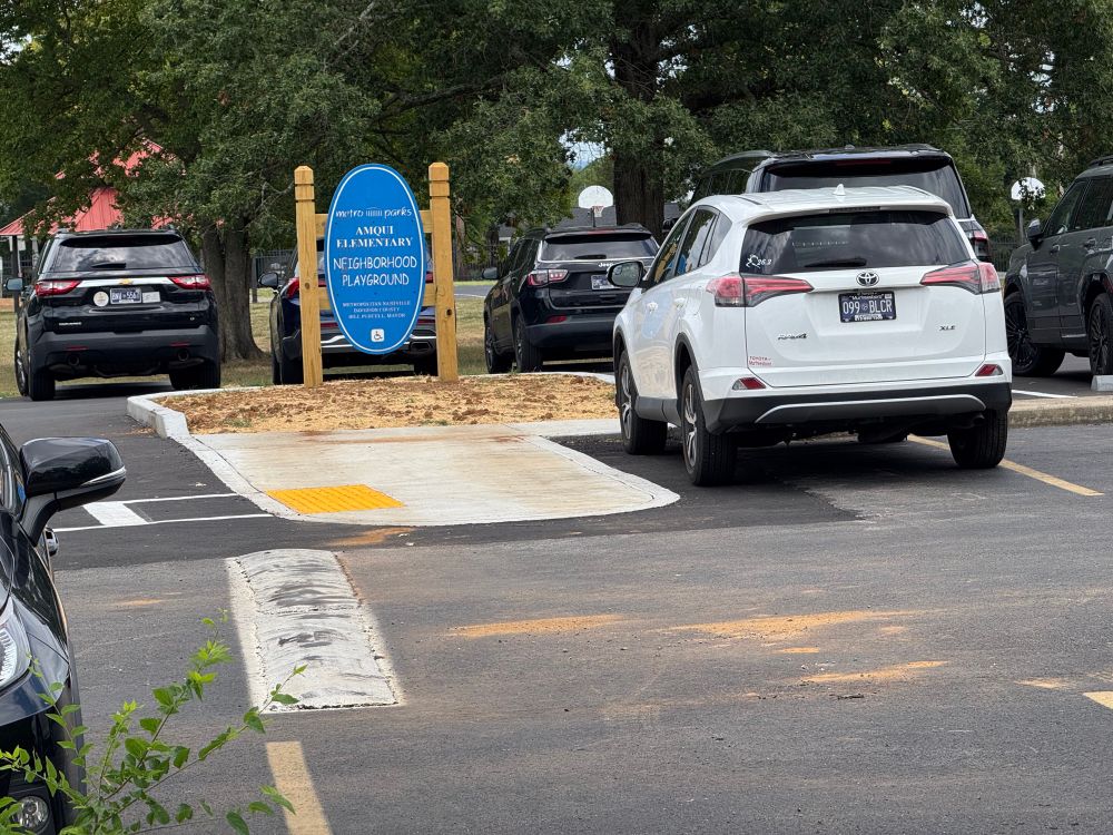 new curb and ada compliant ramp at amqui elementary in madison