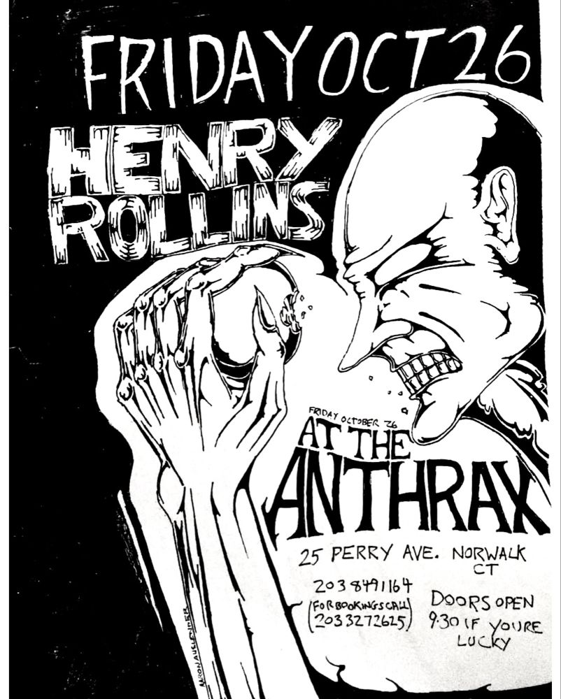 Henry Rollins of The Rollins Band at The Anthrax in Norwalk Connecticut in October of 1990