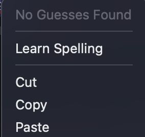 a menu box from an app with "learn spelling" as one of the options. 