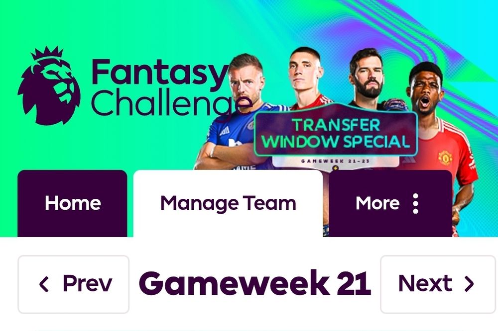 Fantasy football Challenge poster.