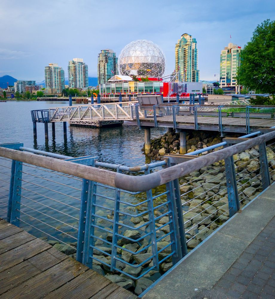 a view of the boardwalk in Vancouver