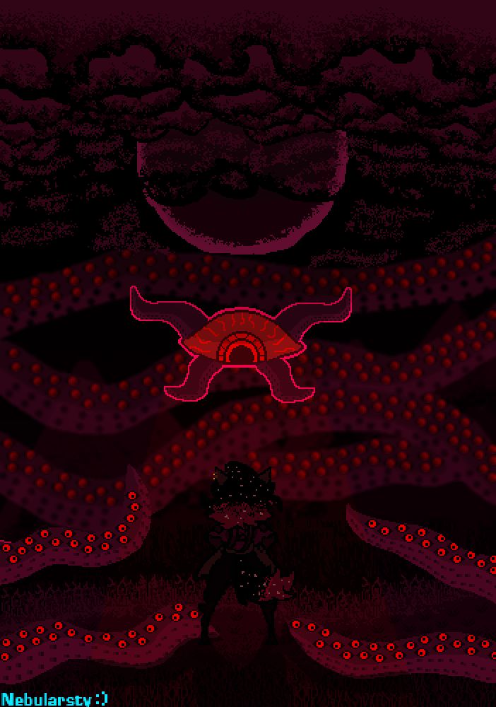 Neb surrounded by a big creature