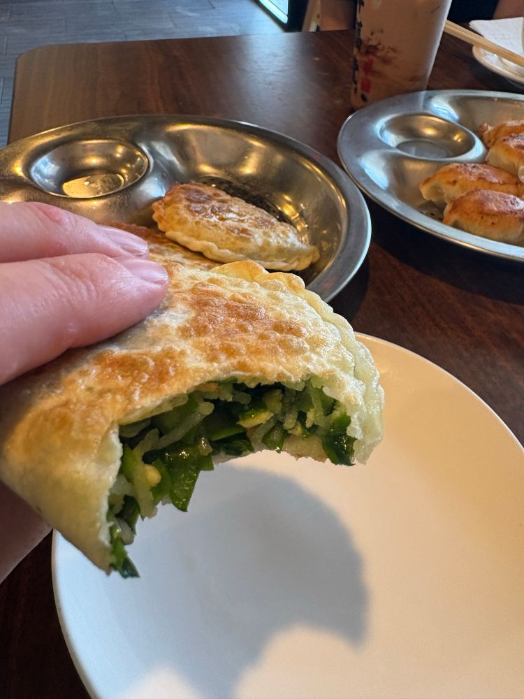 Chinese hand pie with eggs and greens from You Kitchen on Valley Blvd