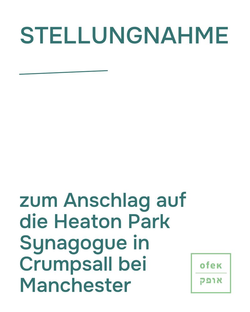Stellungnahme zum Anschlag auf die Heaton Park 
Synagogue in Crumpsall bei Manchester