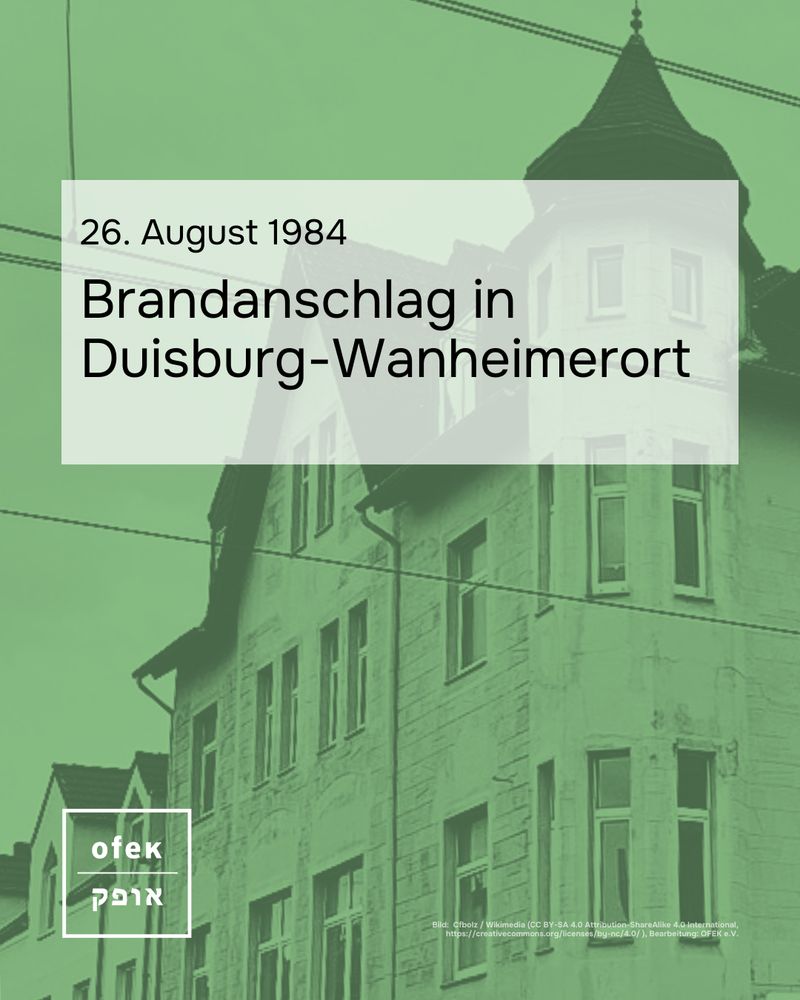 26. August 1984 
Brandanschlag in Duisburg-Wanheimerort