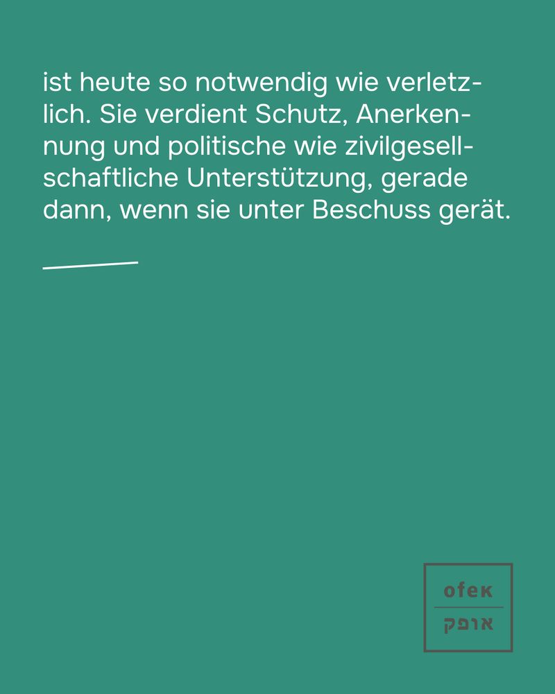 ist heute so notwendig wie verletzlich. Sie verdient Schutz, Anerkennung und politische wie zivilgesellschaftliche Unterstützung, gerade dann, wenn sie unter Beschuss gerät.