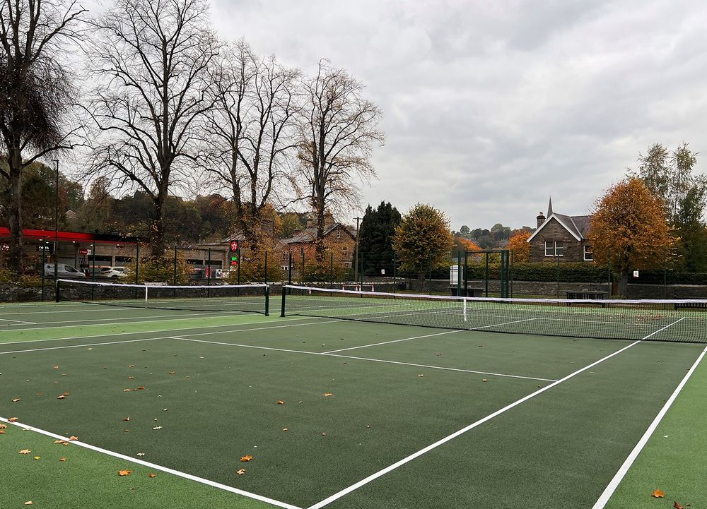 The revamped tennis courts in Bakewell Recreation Ground