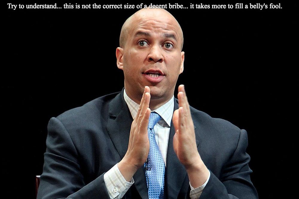 Picture of Mr. Jokey Broker explaining the importance of a Fool dynamics regarding the right size of a bribe. The larger the bribe the better the acting. 