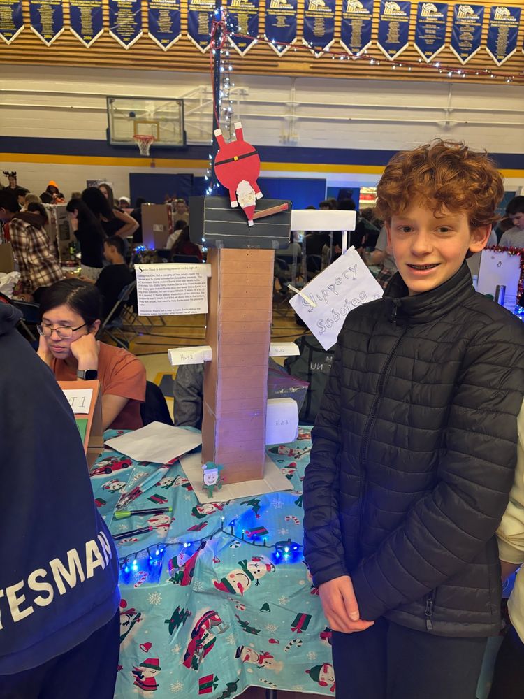 Slippery Santa math fair project. 