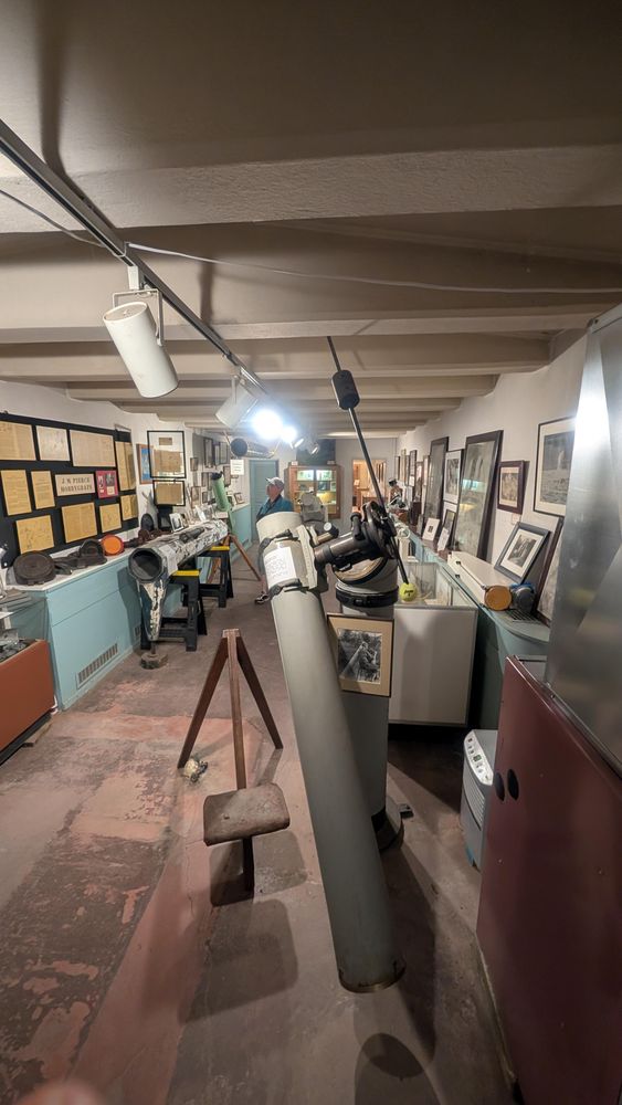 Astronomy equipment in a subterranean museum