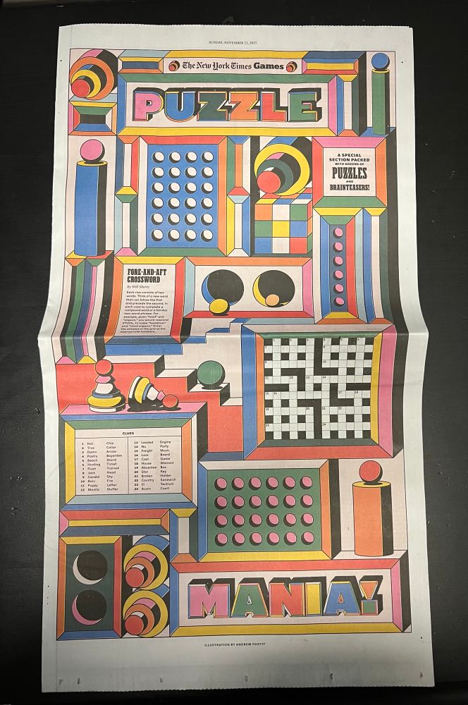Cover of Puzzlemania section of NYT